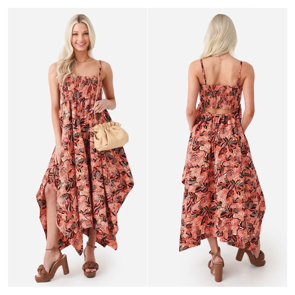 A.L.C. • Adriana Dress in Orange/Rose Multi • 0 - Picture 1 of 14